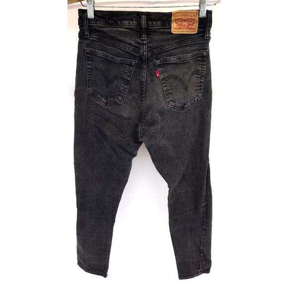 Levi Wedgie Skinny Jeans Size 28 Black - Picture 2 of 9